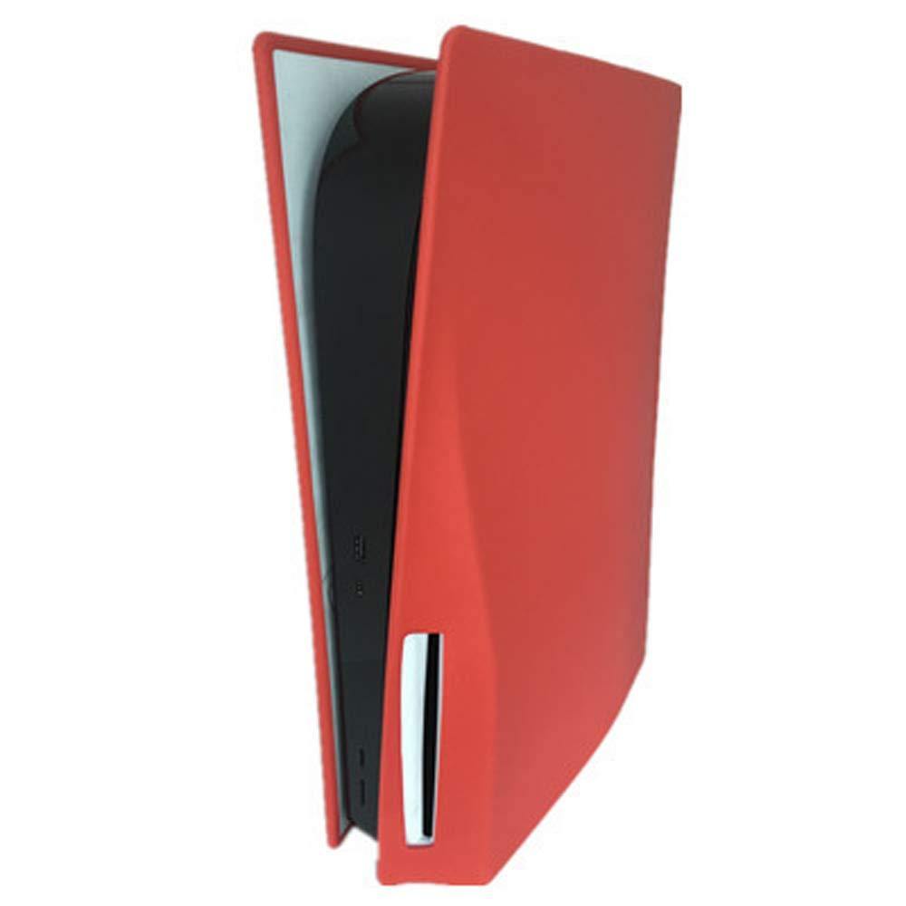 PS5 Silicone Skin Cover, Dustproof Anti-Scratch Anti-Fall Protector Case for Sony Playstation 5 Ultra HD/Digital Edition Console (Ultra HD, Red) - JOY2ESpree