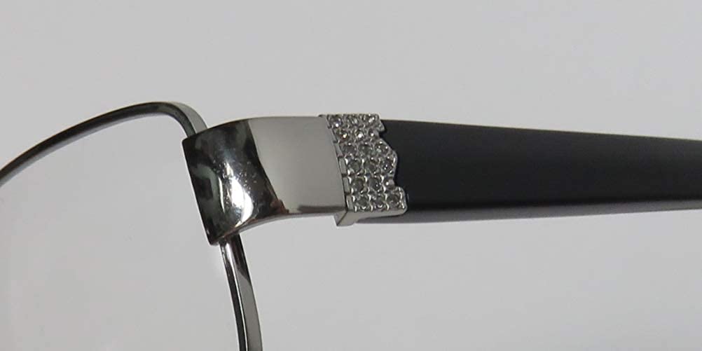 Max Mara 1100/U Womens Rectangular Crystals Flexible Hinges Distinct Eyeglasses/Eyeglass Frame