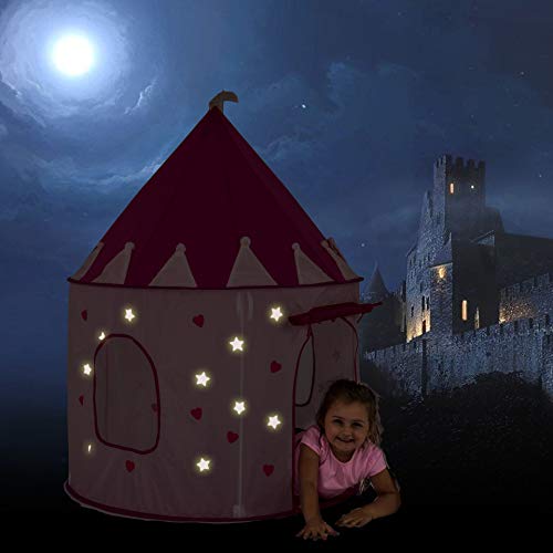 Foxprint Princess Castle Play Tent With Glow In The Dark Stars