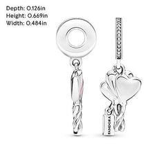 
                        
                          Load image into Gallery viewer, Pandora Jewelry Happy Bday Balloon Dangle Cubic Zirconia Charm in Sterling Silver - JOY2ESpree
                        
                      