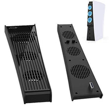 
                        
                          Load image into Gallery viewer, PS5 Cooling Fan, FANPL Cooling Station for Sony Playstation 5 Digital Edition &amp; Ultra HD Console with 3 Cooling Fans and USB Port - JOY2ESpree
                        
                      