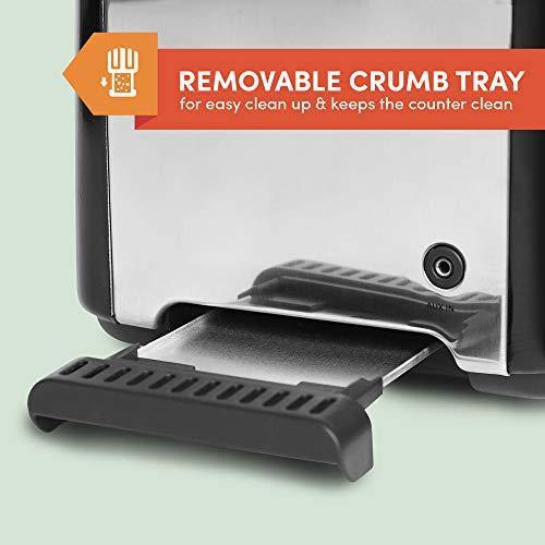 Maxi-Matic ERT-6067 Long Cool Touch 4-Slice Toaster Extra Wide 1.25" Slots for Bagels Waffles, 2, White - JOY2ESpree