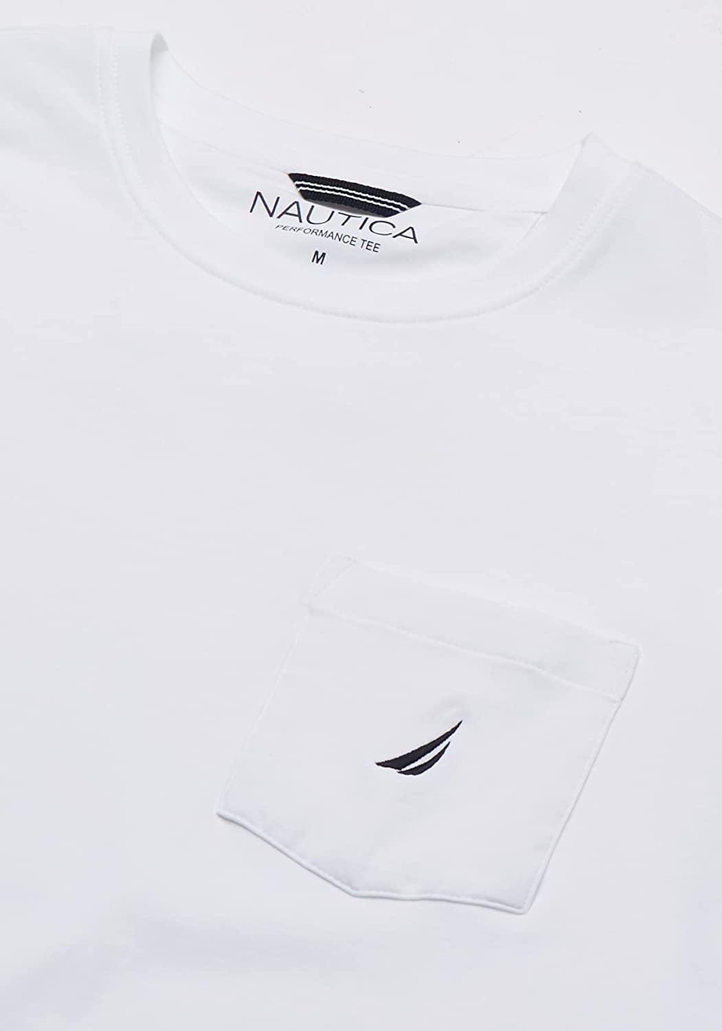 Nautica Men's Solid Crew Neck Short-Sleeve Pocket T-Shirt - JOY2ESpree