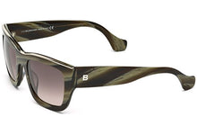 
                        
                          Load image into Gallery viewer, Sunglasses Balenciaga BA 59 BA0059 61Z green horn / gradient or mirror violet
                        
                      