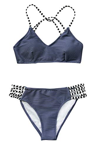 CUPSHE Women’s Bikini Swimsuit Leaf Print Two Piece Bathing Suit