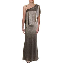 
                        
                          Load image into Gallery viewer, LAUREN RALPH LAUREN Radlee Women's Metallic One Shoulder Popover Gown - JOY2ESpree
                        
                      