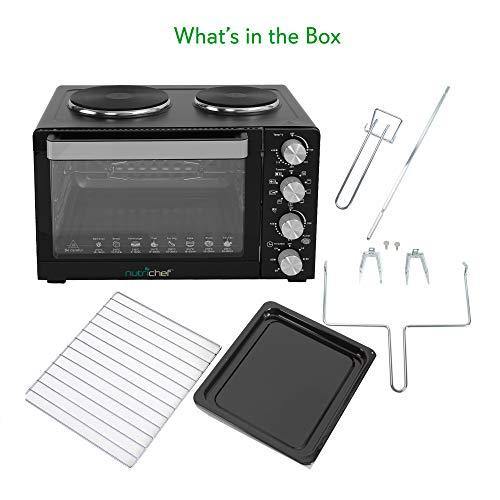 NutriChef Kitchen Convection Electric Countertop Rotisserie Toaster Oven Cooker with Food Warming Hot Plates, 30+ Quart (AZPKRTO28) - JOY2ESpree