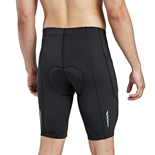 BALEAF Men's Bike Shorts Padded Cycling Bicycle Road Bike Tights Biker Pockets UPF 50+