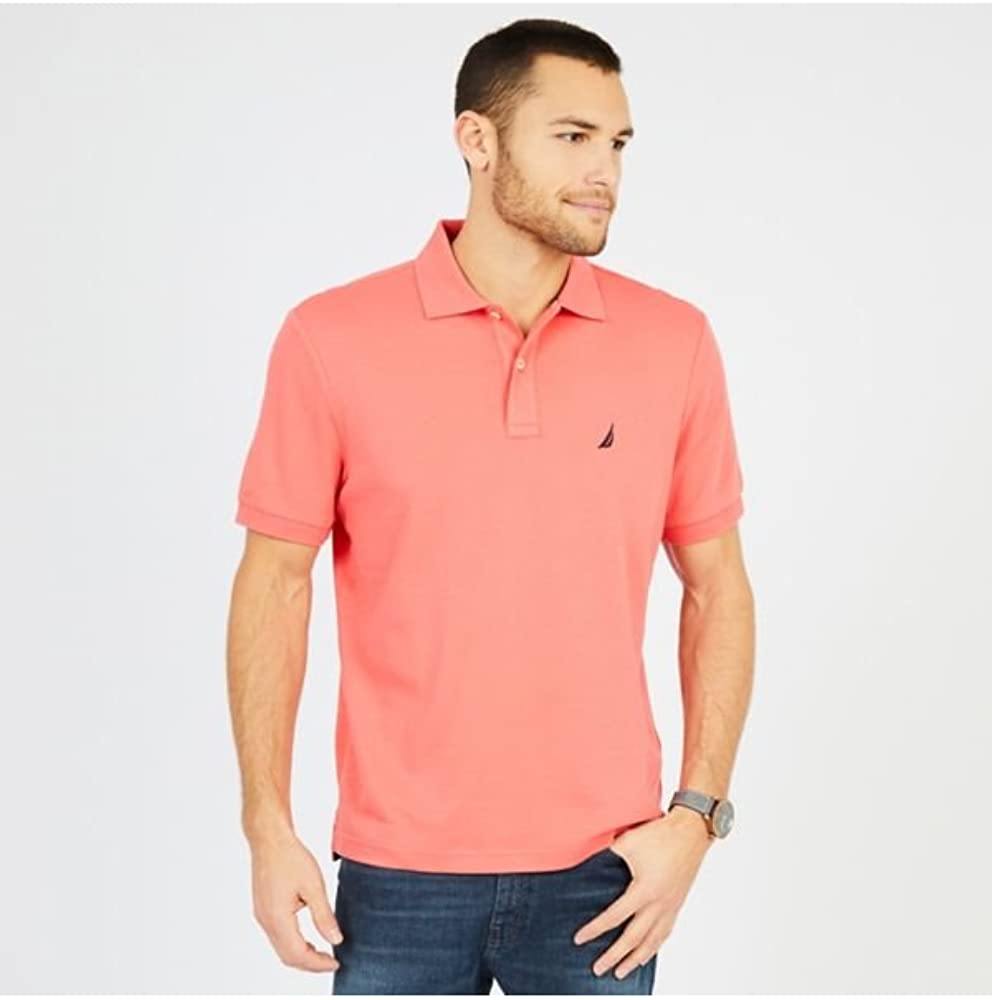 Nautica Men's Classic Fit Short Sleeve Solid Soft Cotton Polo Shirt - JOY2ESpree