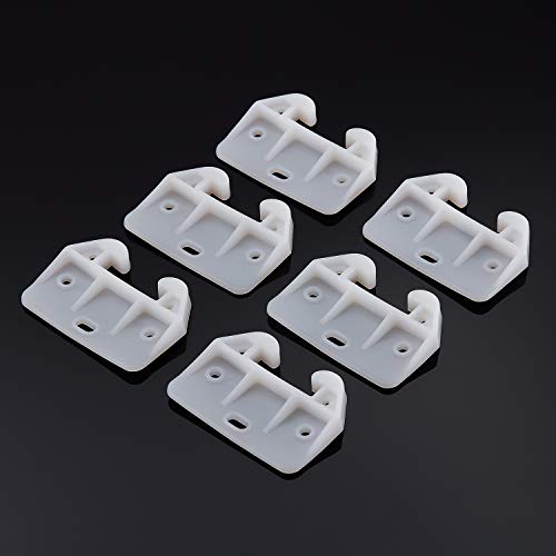 Maitys Plastic Drawer Guides Drawer Track Guides Replacement Furniture Parts for Dressers, Hutches and Drawer Systems, White (10)