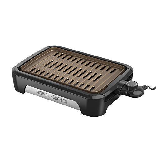George Foreman GFS0090SB Open Grate Smokeless Grill, Black, Family Size - JOY2ESpree