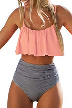 
                        
                          Muat gambar ke penampil Galeri, CUPSHE Women's High Waisted Falbala Bikini Set
                        
                      