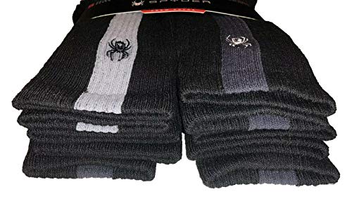 Spyder - 5-pair Full Crew Socks with Stitched Logo - Black