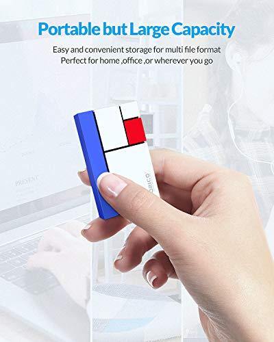 ORICO 250GB Ultra-Mini Portable SSD - Read/Write Up to 540MB/s - USB3.1 GEN2 External Solid State Drive for PC Laptop Mac and More-White-CN300 Chroma - JOY2ESpree