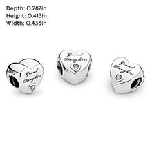 
                        
                          Load image into Gallery viewer, Pandora Jewelry Granddaughter's Love Cubic Zirconia Charm in Sterling Silver - JOY2ESpree
                        
                      