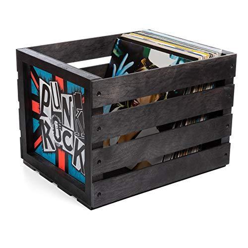 Chalkboard Vinyl Record Storage Crate (Matte Black) - JOY2ESpree