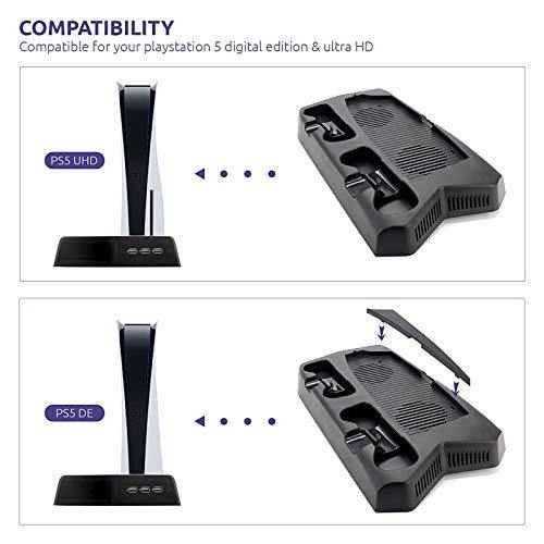 Stand with Cooling Fan and Dual Controller Charger for PS5 - JOY2ESpree