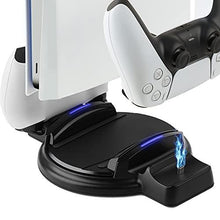 
                        
                          Load image into Gallery viewer, Vertical Stand for PS5 Console and PlayStation 5 Digital Edition, Charger for PS5 Dualsense Wireless Controller，PS5 Base - JOY2ESpree
                        
                      