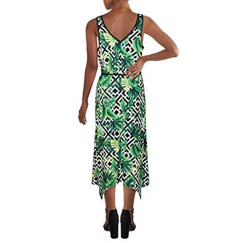 Tommy Bahama Womens Printed Asymmeric Midi Dress Green XS - JOY2ESpree