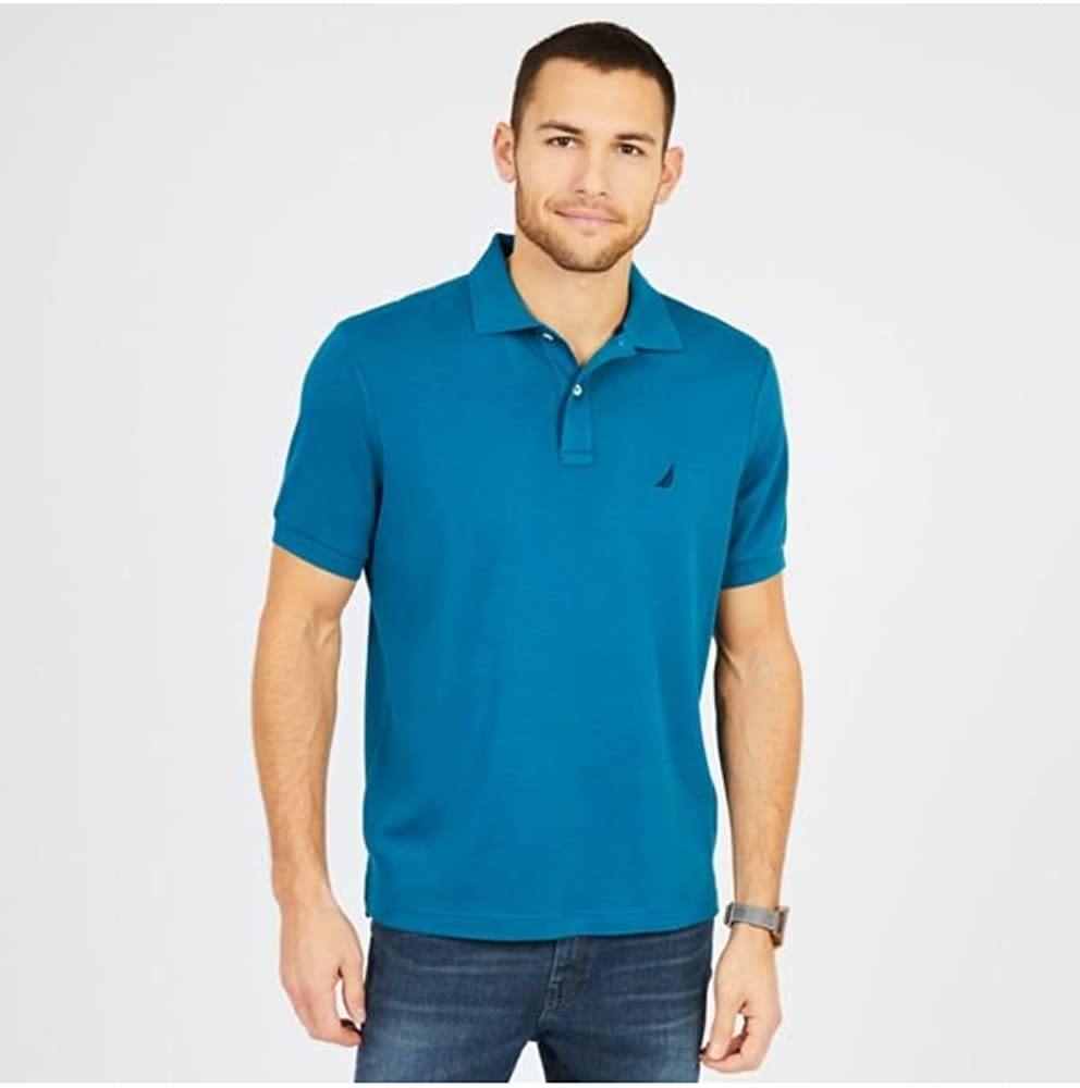 Nautica Men's Classic Fit Short Sleeve Solid Soft Cotton Polo Shirt - JOY2ESpree