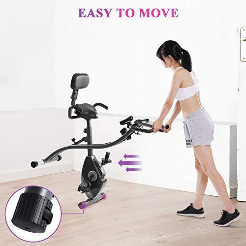 Exercise Bike Stationary Bike Foldable Magnetic Upright Recumbent Portable Fitness Cycle - JOY2ESpree