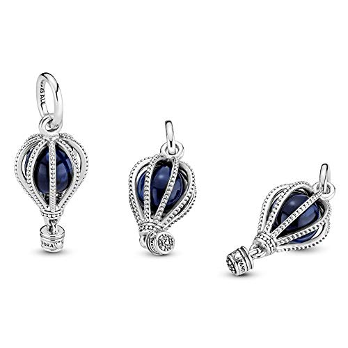 Pandora Jewelry Blue Hot Air Balloon Travel Crystals Charm in Sterling Silver - JOY2ESpree