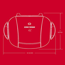 
                        
                          Cargar imagen en el visor de la galería, George Foreman 5-Serving Removable Plate Electric Indoor Grill and Panini Press, Red, GRP0004R, 17.2 x 12.1 x 6.2 inches - JOY2ESpree
                        
                      