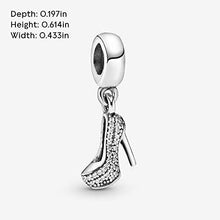 
                        
                          Load image into Gallery viewer, Pandora Jewelry Pave Stiletto Shoe Dangle Cubic Zirconia Charm in Sterling Silver - JOY2ESpree
                        
                      