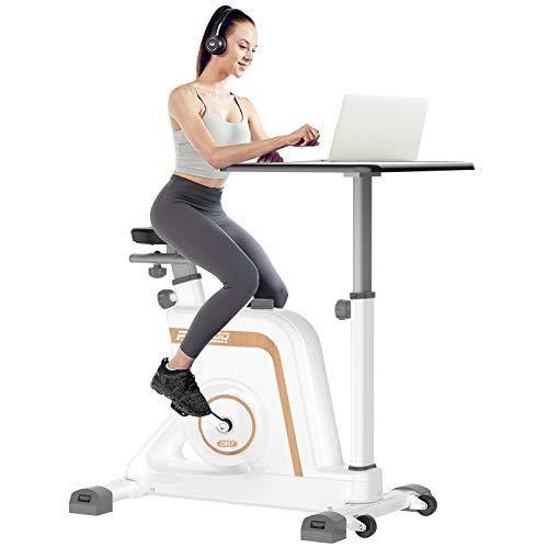 pooboo Desk Cycle Exercise Bike Indoor Cycling Bike Adjustable Magnetic Resistance Stationary Bike for Home Office - JOY2ESpree