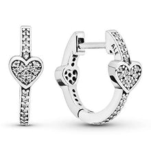 
                        
                          Load image into Gallery viewer, Pandora Rose Alluring Hearts Hoop Earrings - JOY2ESpree
                        
                      