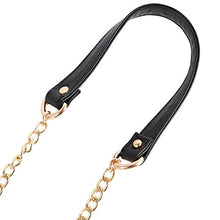 
                        
                          Load image into Gallery viewer, kilofly 2pc Gold Plated Faux Leather Removable Clutch Chain Shoulder Straps Set
                        
                      