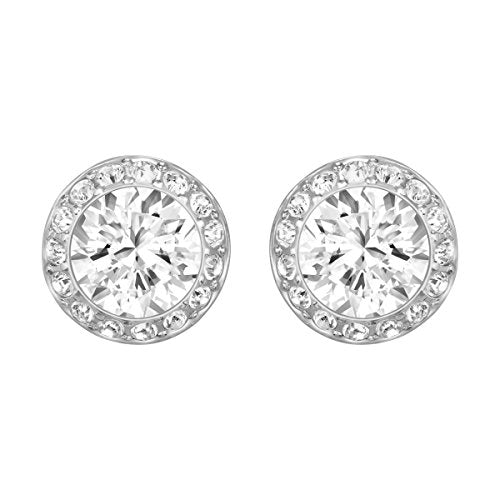SWAROVSKI Women's Angelic Stud Earring Jewelry Collection, Rhodium Finish, Blue Crystals, Clear Crystals - JOY2ESpree