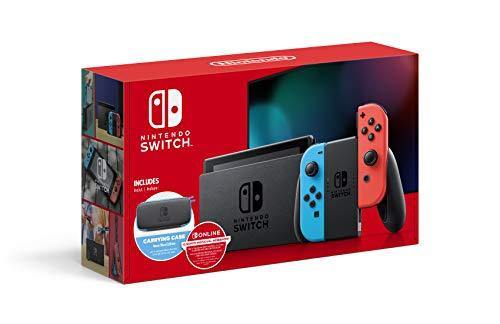 Switch with Neon Blue and Neon Red Joy-Con - 6.2" Touchscreen LCD Display - JOY2ESpree
