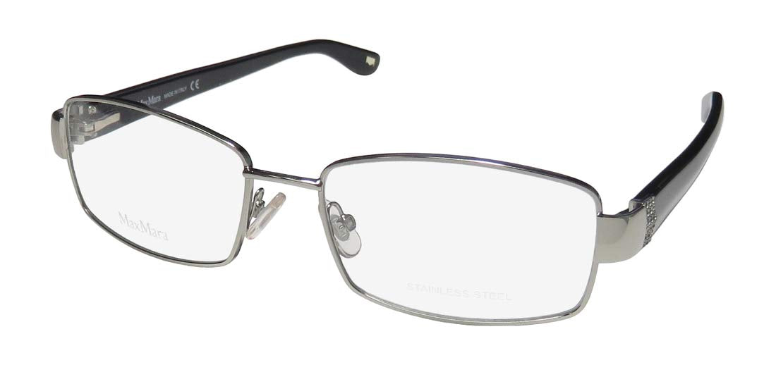 Max Mara 1100/U Womens Rectangular Crystals Flexible Hinges Distinct Eyeglasses/Eyeglass Frame