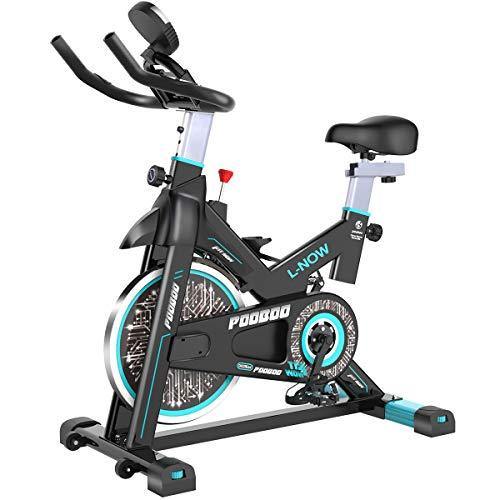 pooboo Magnetic Indoor Cycling Bike, Belt Drive Indoor Exercise Bike,Stationary Bike LCD Display for Home Cardio Workout Bike Training - JOY2ESpree