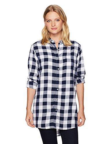 Jag Jeans Women's Petite Magnolia Tunic in Rayon Plaid