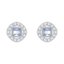 
                        
                          Muat gambar ke penampil Galeri, Swarovski Crystal Blue Angelic Square Rhodium-Plated Earrings - JOY2ESpree
                        
                      