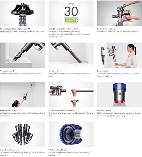 Dyson V7 Allergy HEPA Cord-Free Stick Vacuum Cleaner, White - JOY2ESpree