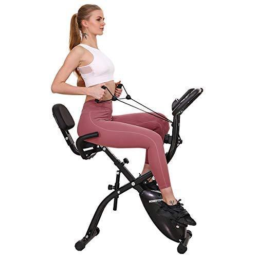 Folding Exercise Bike Indoor Cycling Bike Magnetic Resistance Upright - JOY2ESpree