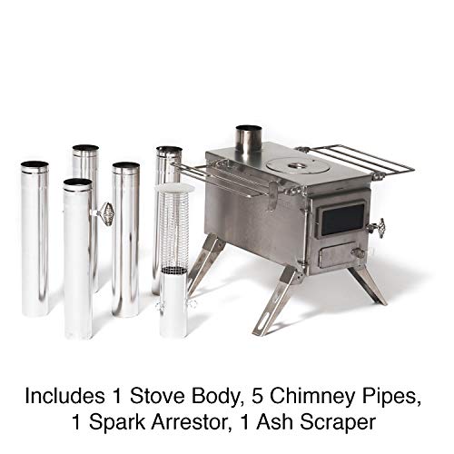 Winnerwell Nomad Medium Tent Stove | Tiny Portable Wood Burning Stove for Tents