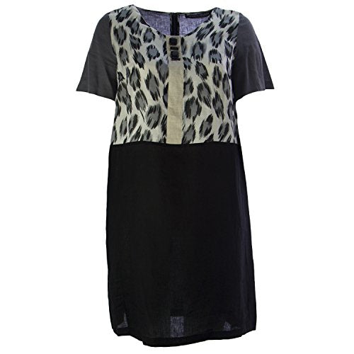 Marina Rinaldi Women's Dumas Leopard Print A-Line Dress Grey