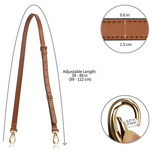 Allzedream Genuine Leather Purse Strap Replacement Crossbody Handbag Long Adjustable
