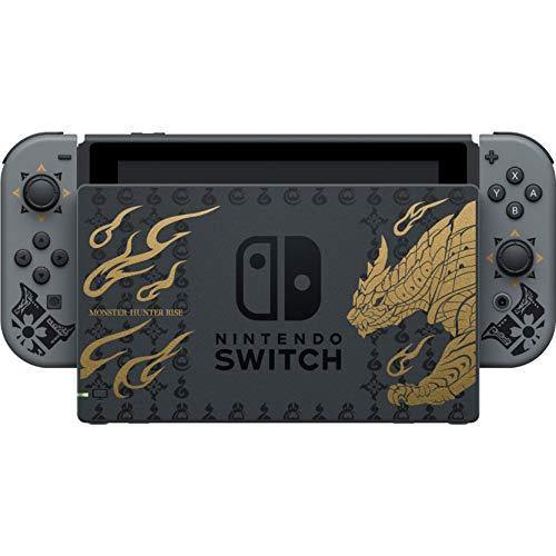Newest Nintendo Switch Monster Hunter Rise Deluxe Edition System with Gray Joy-Con - 6.2" Touchscreen LCD Display - JOY2ESpree