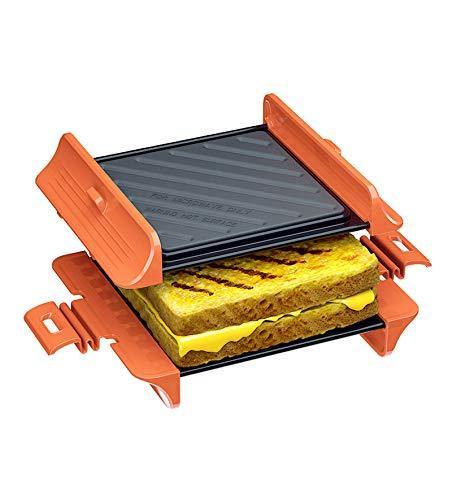 Microwave Sandwich Maker | Panini Press Sandwich Maker | Microwave Grill Tray Crisper | Grill Fast and Dishwasher Safe - JOY2ESpree
