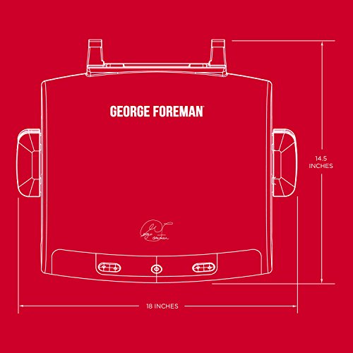 George Foreman 6-Serving Removable Plate Grill and Panini Press, Silver, GRP99,Silver and Black - JOY2ESpree