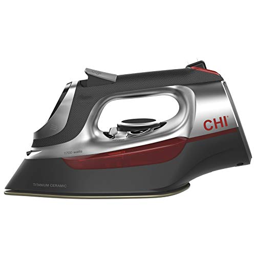 CHI Steam Iron for Clothes with Titanium Infused Ceramic Soleplate, 1700 Watts
