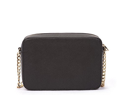 Korvara Saffiano Crossbody Bag - Womens Small Vegan Saffiano Leather Top-Zip Handbag