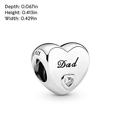 Pandora Jewelry Dads Love Cubic Zirconia Charm in Sterling Silver - JOY2ESpree