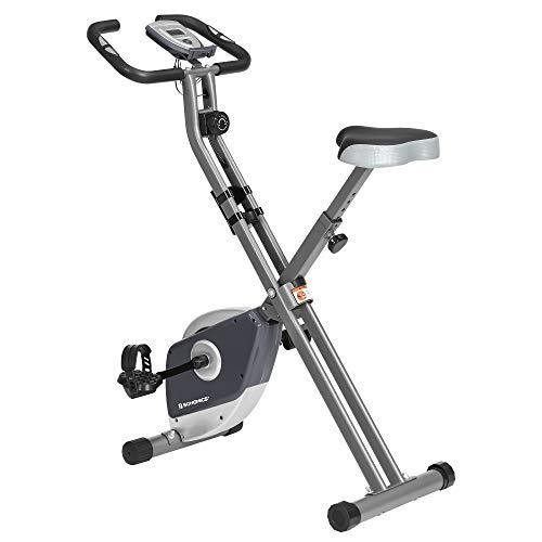 SONGMICS Exercise Bike, Foldable Indoor Cycling Bike for Fitness Workout, Phone Holder, 220 lb Max. Weight - JOY2ESpree