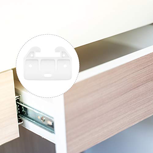 Maitys Plastic Drawer Guides Drawer Track Guides Replacement Furniture Parts for Dressers, Hutches and Drawer Systems, White (10)